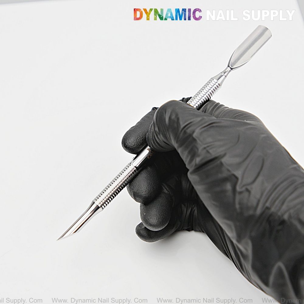 double-ended stainless steel cuticle pusher - 6