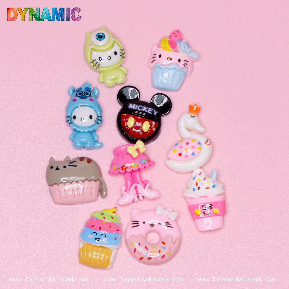 mixed kawaii nail charms - 2