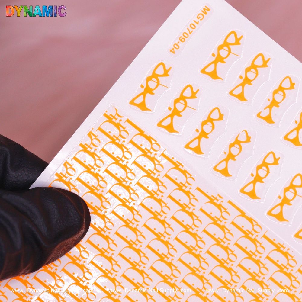 neon orange water decal - 2