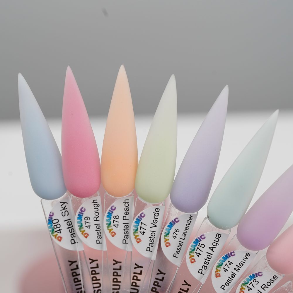 nine pastel acrylic powder jars - 10