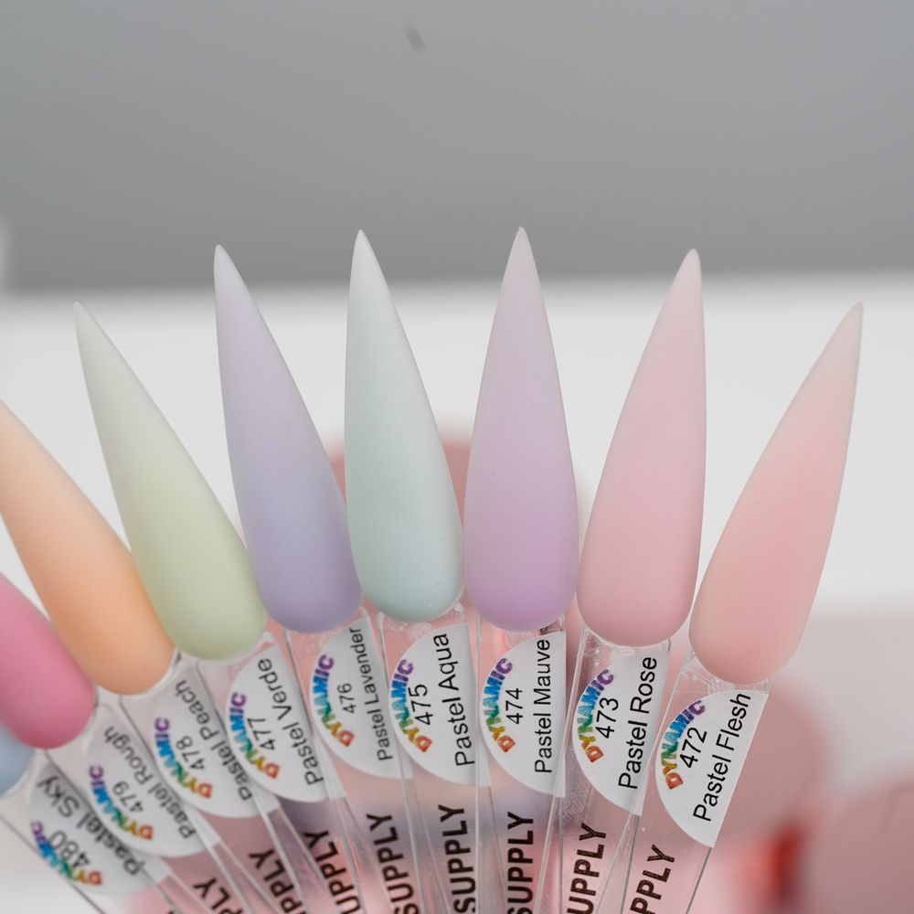nine pastel acrylic powder jars - 11