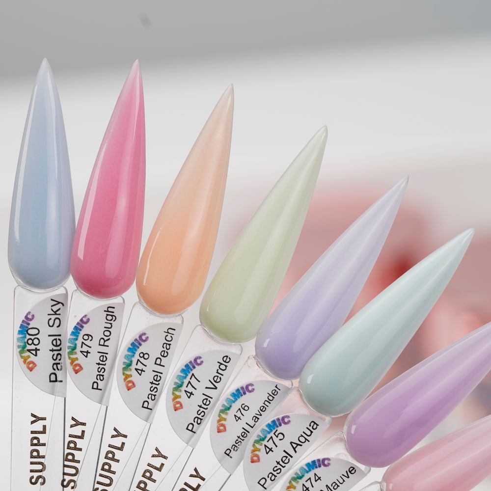 nine pastel acrylic powder jars - 3