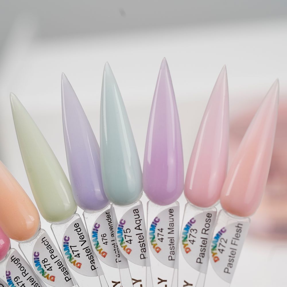 nine pastel acrylic powder jars - 4