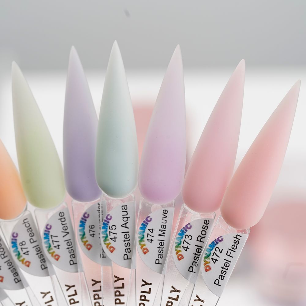 nine pastel acrylic powder jars - 8