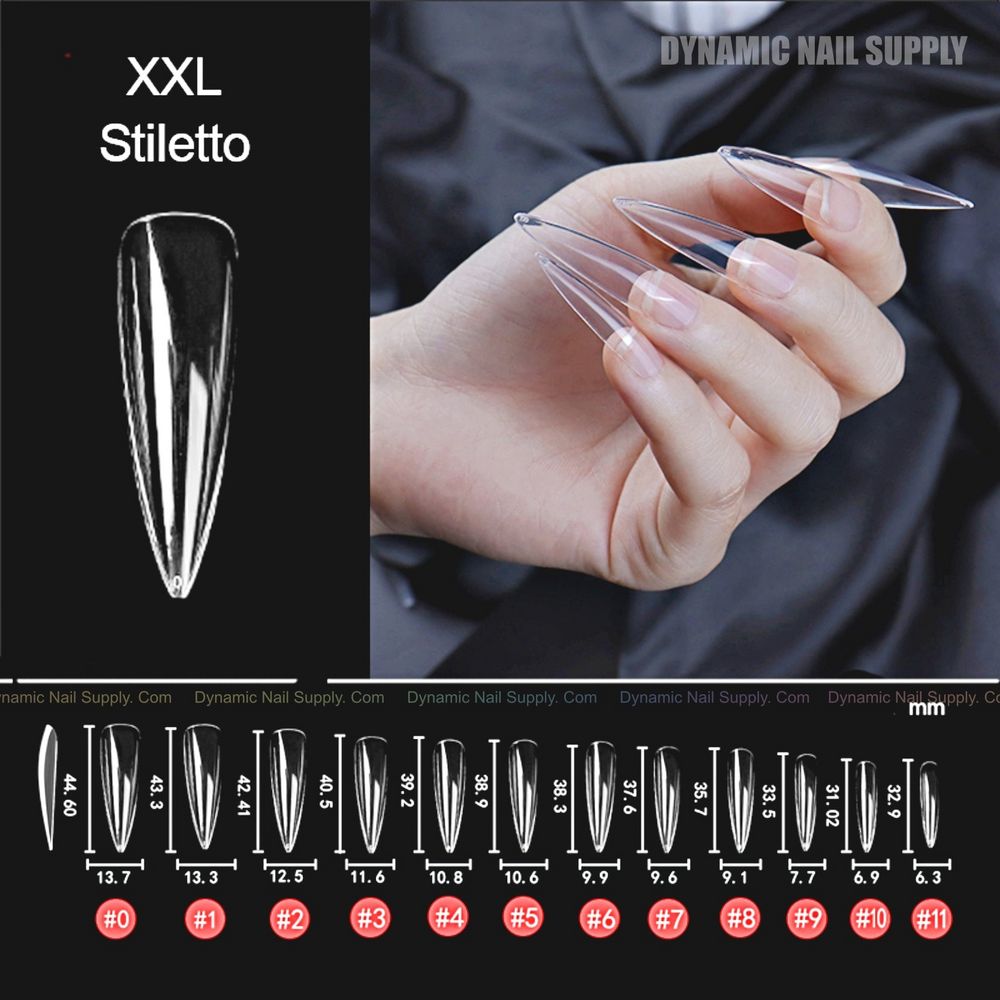 clear stiletto gel X tips - 7